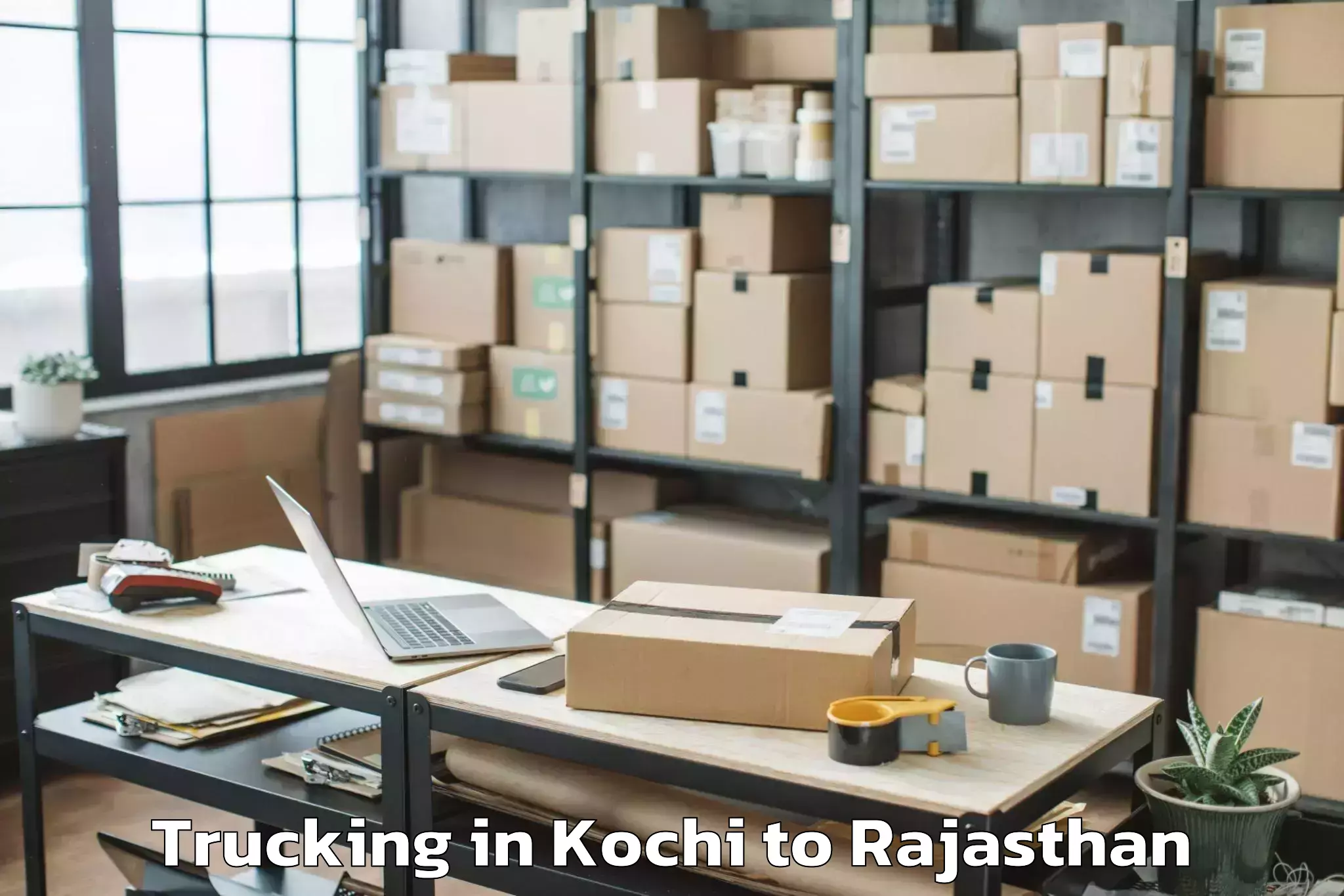 Kochi to Bhadasar Trucking Booking